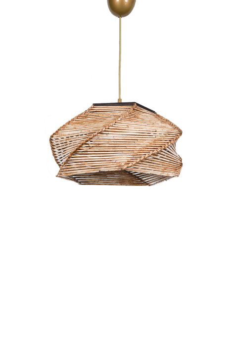 Opviq Pentagone Lámpara de Araña de Madera Beige Opviq Pentagone Lámpara de Araña de Madera Beige
